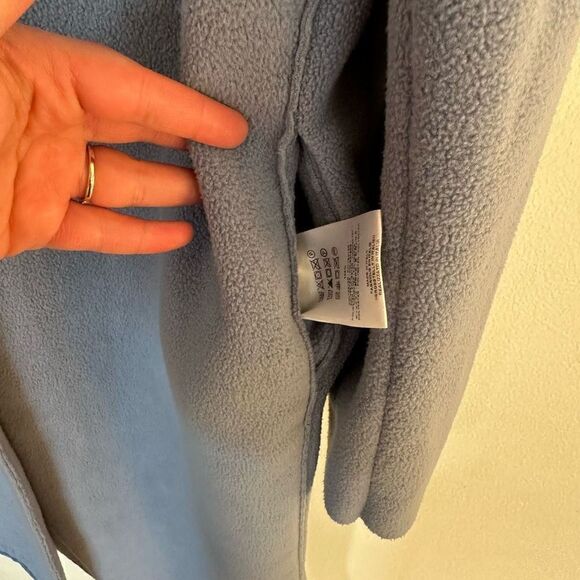 Harris Wharf London Women’s Dusty Blue Fleece Longline 3 Button Closure Coat - Picture 15 of 15